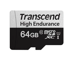 64GB Transcend High Endurance 350V microSDXC Memory Card CL10 UHS-I - Picture 1 of 3