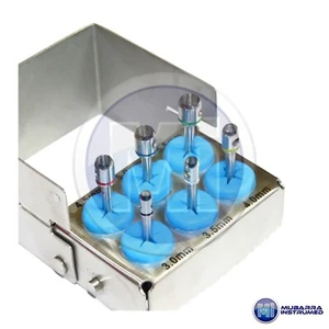 5pcs Dental Implant Tissue Punch Kit Rotary Drills Steel Bur Holder Surgery Box - Picture 1 of 3