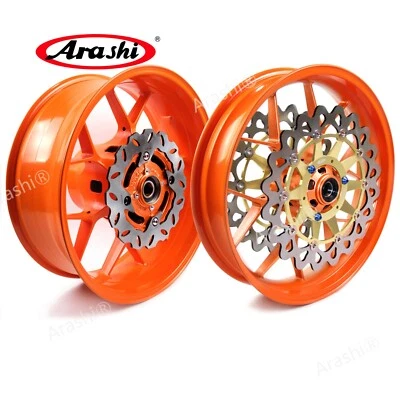 Fit Honda CBR1000RR 2008-2016 Repsol Orange Front Rear Wheel Rim & Brake Rotor - Image 1 of 4