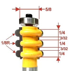 1 pc 1/2" Shank with 1/8" Radius Triple Flute Router Bit sct-888 - Picture 1 of 12