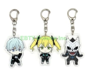 Set of 3 Kaiju No 8 Acrylic Keychain Kafka Hibino Kikoru Shinomiya Reno Ichikawa - Picture 1 of 2