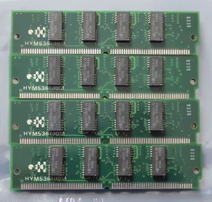 Set 4x Hyundai HYM536100M 4MB 16MB kit 70ns 72-pin SIMM parity FPM RAM memory - Bild 1 von 2