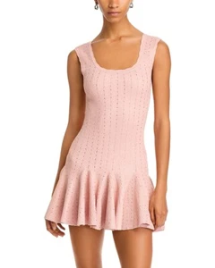 LoveShackFancy Maryanne Crystal Knit Mini Dress size XXS PINK CHAMPAGNE - Picture 1 of 2