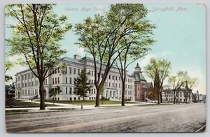 Postcard Central high school Springfield Massachusetts - Picture 1 of 2