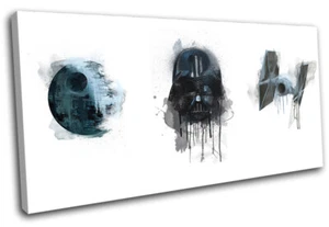 Star Wars Estrella de la Muerte Vader Película Grandes ARTE DE PARED DE LIENZO ÚNICO Impresión de Imagen - Imagen 1 de 1
