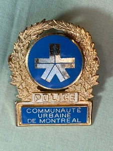 Vintage Montreal Police Metal Badge Obsolete William Scully Communaute Urbaine - Picture 1 of 5