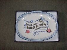 Victorian Trading Co.  Romantic Porcelain Dish Charlotte Bronte Quote NIB