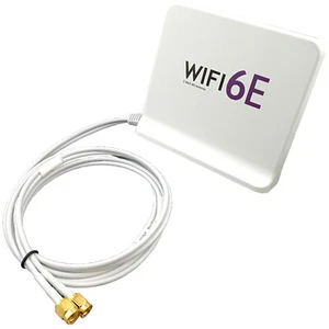 WiFi 6E Antenna Gaming PC Tri Band WiFi BT Wireless Network RP-SMA Magnet Base - Picture 1 of 6