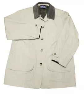 LANDS' END Chore Jacket Field Barn Coat Corduroy Collar Lined Womens Large 14-16 - Picture 1 of 13