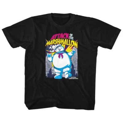 Camiseta de TV para niños The Real Ghostbusters Marshmallow Attacks Foto 1 de 3