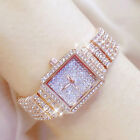 Hip Hop Luxury Fully Ice Out Women's Watch For Ladies Iced Gold Silver Square