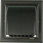 Plastic 4 Inch Gray Ventilation Grille with Vent Hood Built in One Direction ...