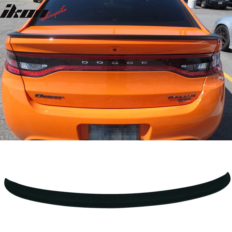 Fits 13-16 Dodge Dart Flush Mount OE Style Matte Black Rear Trunk Spoiler ABS