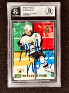 Mike Modano autographed Dallas Stars 1995-96 Stadium Club Members Only card BAS - Picture 1 of 2
