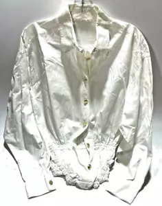 Johnathan Martin Body Bluse Vintage Trikot elastische Schritt Knopfaufknopfbluse - Bild 1 von 4
