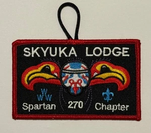 BSA OA LODGE 270 SKYUKA SPARTAN CHAPTER PATCH, RED BORDER , PALMETTO CNCL, NEW - Picture 1 of 1