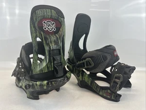 Rome SDS Mob Boss Bindings Green/Black Snowboarding Size Medium - Picture 1 of 23