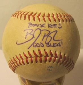 Vintage International League BASEBALL signiert BJBL Versprechen bewahrt GOD BLESS!! - Bild 1 von 4