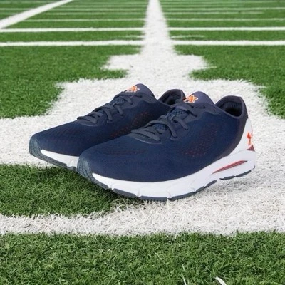 Auburn Tigers UA Under Armour Shoes Men’s 13 | HOVR Sonic 5 Navy Blue Orange NEW - Image 1 of 4
