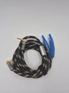 14AWG Audio Lautsprecherkabel, mit Bananenadapterstecker, geflochtenes Lautsprecherkabel - Bild 1 von 2