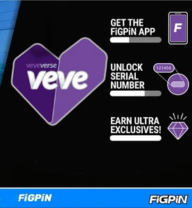 NYCC 2025 Exclusive FiGPiN Purple Heart Pin VeVeVerse with Digital Code - Bild 1 von 1