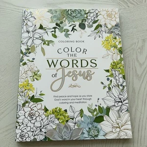Color the Words of Jesus Adult Coloring Book Christian Religious BRAND NEW - Picture 1 of 12