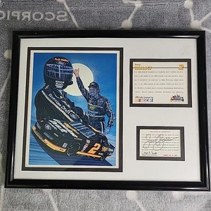 Rusty Wallace #2 Sam Bass gerahmter Minidruck Maxx Race Karten 94 Echtheitszertifikat #831/3500 - Bild 1 von 6