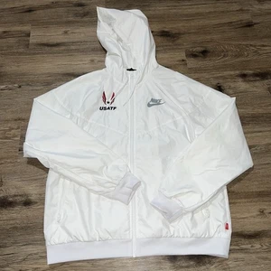 Nike Windbreaker USATF Women’s Large Men’s Small White Team USA Track & Field - Picture 1 of 8