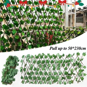 2/4pcs Artificial Hedge Leaf Garden Fence Wall Balcony Privacy Screening Trellis - Picture 1 of 21
