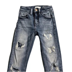 KanCan Girls 7 High Rise Ankle Skinny Jeans Distressed Ripped Slim Fit Flawed - Picture 1 of 10