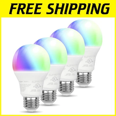Smart A19 LED Light Bulb, Color Changing, 9W 60W E - Image 1 of 4