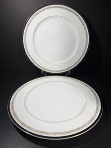Set of Two Kent Dinner Plates by Sone China #2456, Gold Trim - Black Band - Picture 1 of 4