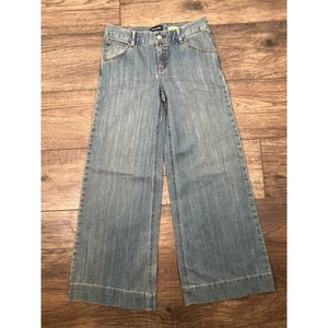 Ralph Lauren Girls Sailor Wide Leg Blue Jeans Medium Wash Girls Sz 12 - Picture 1 of 7
