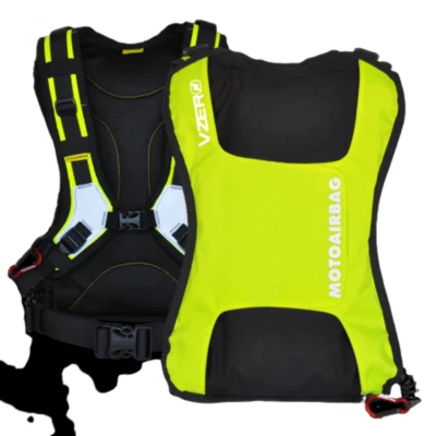 MOTOAIRBAG VZERO ALTO VISI-NERO ZAINO MOTO GIACCA GIUBBOTTO PROTTETIVO - Image 1 of 3