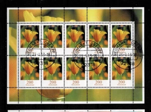 Bund BRD Mi Nr 2568 Blumen - Goldmohn 200 ct Kleinbogen Zehnerbogen Ortsstempel - Bild 1 von 1