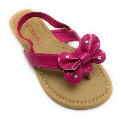 Sandália Tanga Borboleta Sandália Plana Gladiador Verão Meninas Infantil Tamanho 5-10 - Imagem 1 de 4