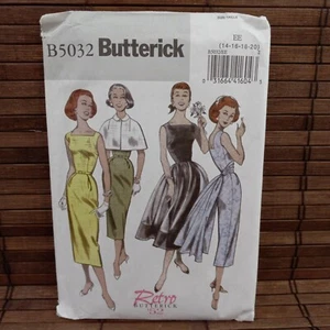 Retro '52 14-20 Capelet Dress Overskirt Butterick B5032 Uncut Sewing Pattern - Picture 1 of 8