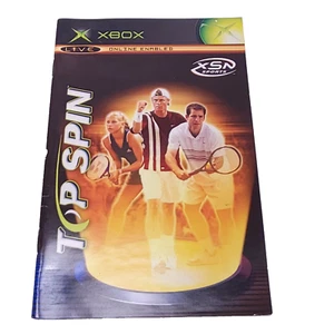 Xbox ~ Top Spin manual de juego original solamente - Imagen 1 de 2