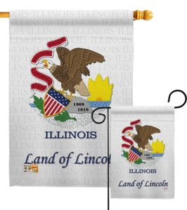 Illinois Garden Flag Regional States Small Decorative Gift Yard House Banner - Picture 1 of 13