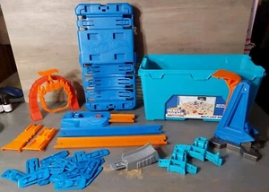 Hot Wheels Storage Launcher Carry Case Tracks Connectors Extenders Builder Set - Picture 1 of 9