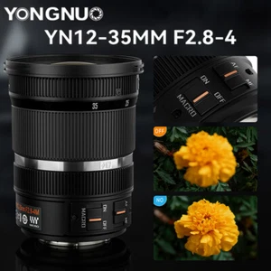 Yongnuo YN12-35mm F2.8-4M Auto Focus Zoom Macro Lens for M4/3 M43 Mount Cameras - Picture 1 of 6