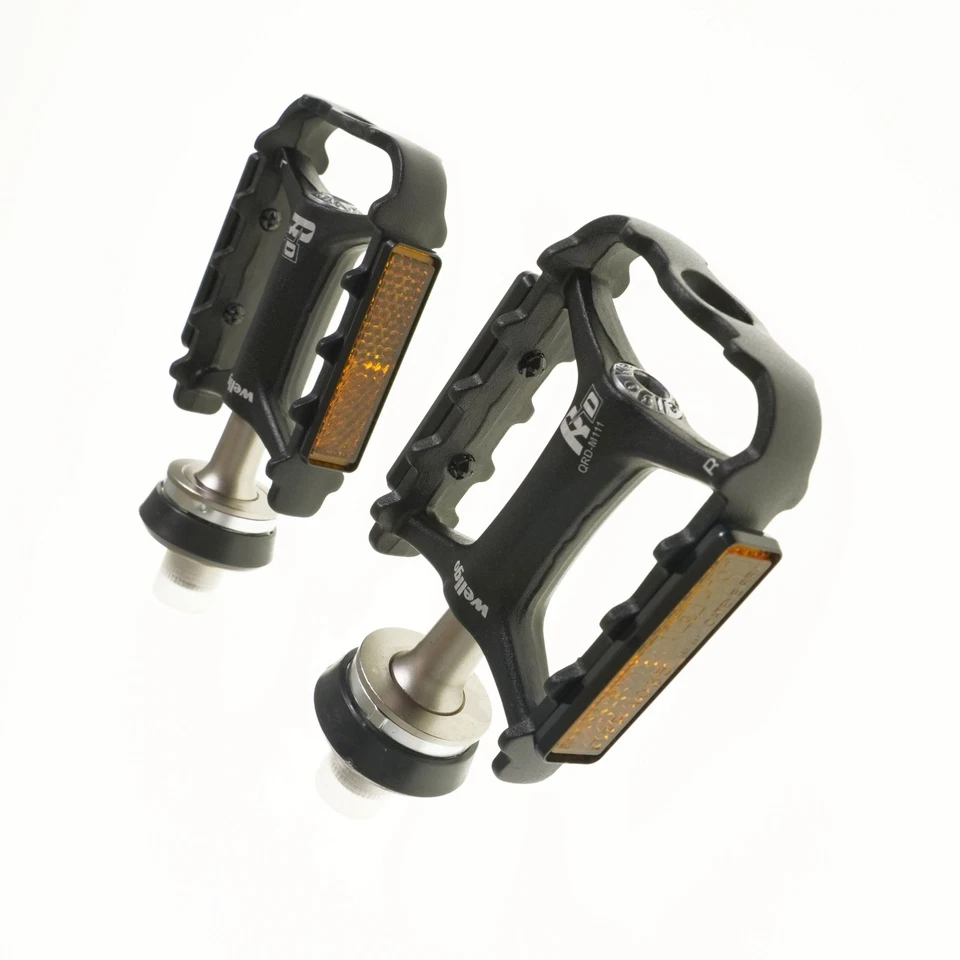 Wellgo QRD-III M111 Ligero 9/16" Liberación Rápida Carretera Ciudad Bicicleta Pedal Negro Foto 1 de 4