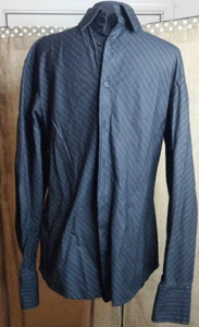 Camisa negra con botones de manga larga para hombre Guccione USA talla XL - Imagen 1 de 7