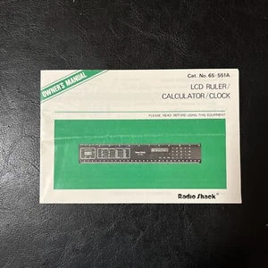 Radio Shack Manual LCD Ruler/Calculator/Clock Instructions [M1] - Picture 1 of 2