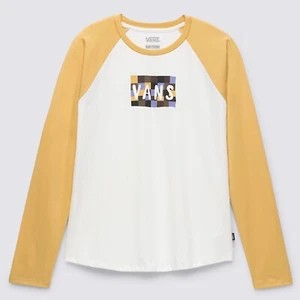 Totalmente Nueva Camiseta para Mujer Vans Lizzie Everyday Raglan Malvavisco/Ocre Talla S - Imagen 1 de 2