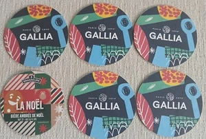 6 Französische Craft Brauerei Bierdeckel Untersetzer: Gallia 5, 3 Brasseure 1. unbenutzt sehr guter Zustand  - Bild 1 von 5