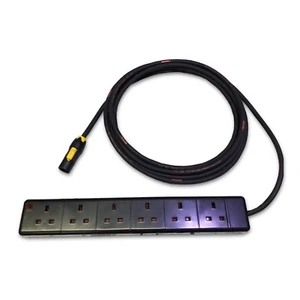 Marten PowerCON True1 NAC3MX-W to 6 Gang 1.5mm HO7RN-F Rubber Cable - Picture 1 of 1