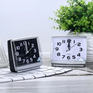 Quartz Number Bedside Table Silent No Tick Alarm Clock Easy to Read Home Decor - Picture 1 of 9
