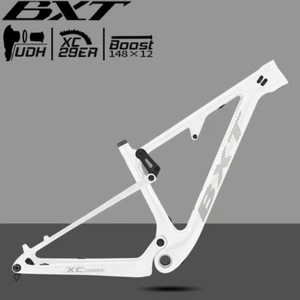 Carbon Fiber XC Full Suspension Berg MTB Fahrradrahmen 29 12*148 Reise 100mm - Picture 1 of 21