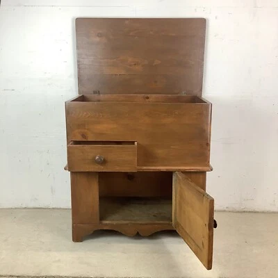 Fregadero seco con tapa elevadora de pino vintage Foto 1 de 4